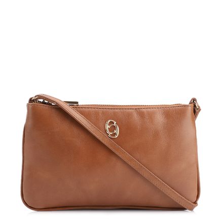 Bolsa Transversal - Couro Canela