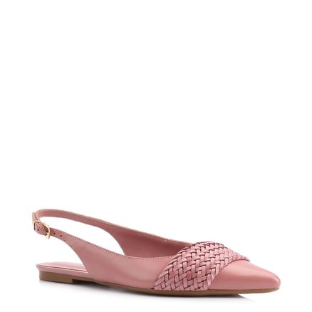 Sapatilha - Couro/Alt Tramado Rosa