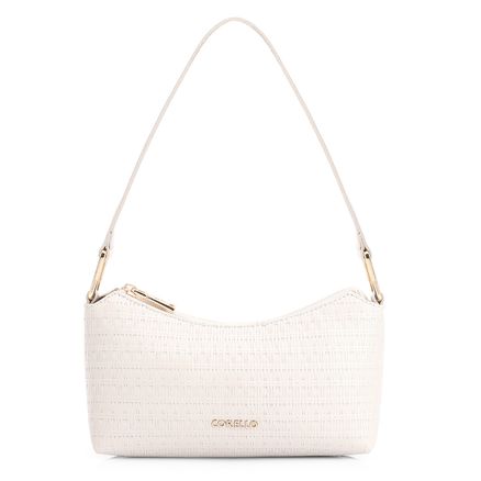 Bolsa De Ombro - Tramado Couro Off White