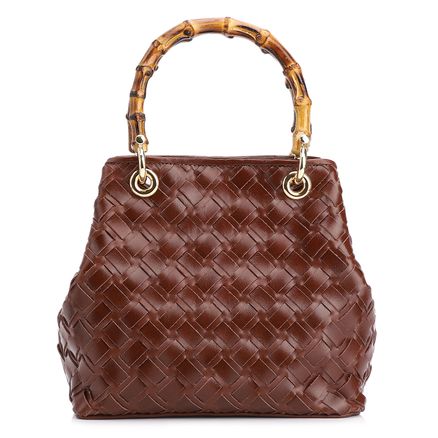 Bolsa Tote Bambu - Tressê Couro Marrom