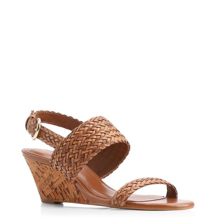 Sandália Anabela - Alt Tramado Marrom