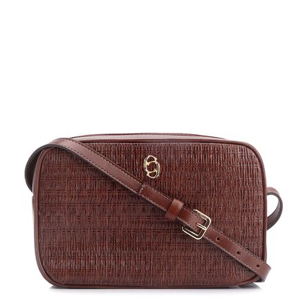Bolsa Transversal - Couro Marrom