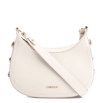 Bolsa Transversal Pedras - Couro Off White