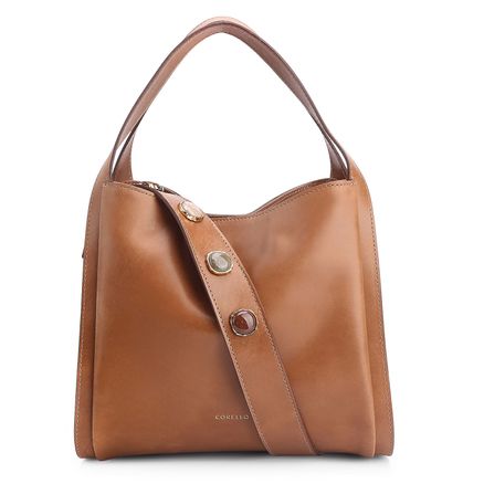 Bolsa Tote Pedras - Couro Marrom