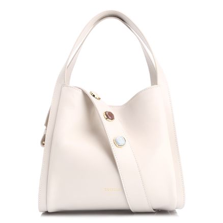 Bolsa Tote Pedras - Couro Off White