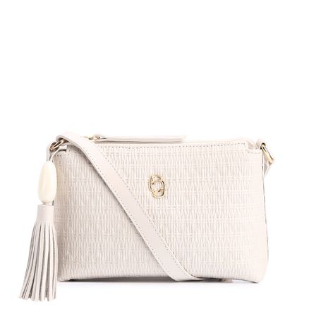 Bolsa Transversal - Couro Off White