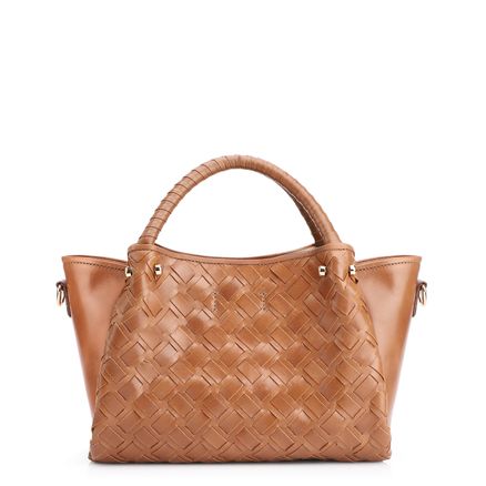 Bolsa Tote Tressê - Couro Marrom
