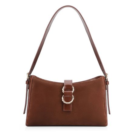 Bolsa De Ombro Argola - Couro Marrom