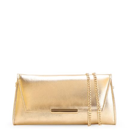 Clucth - Couro Metal Dourado