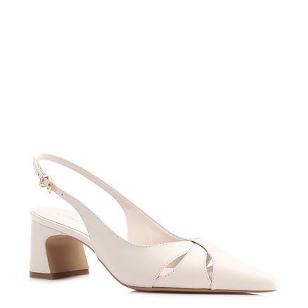 Scarpin - Couro Off White