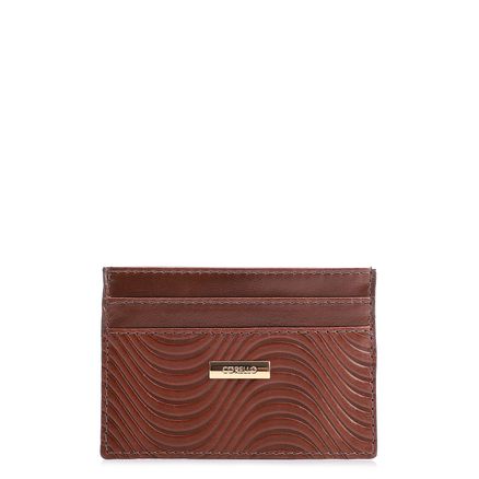 Porta Cartão - Couro Onda Marrom