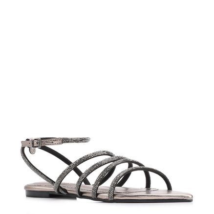 Rasteirinha Strass - Alt Prata