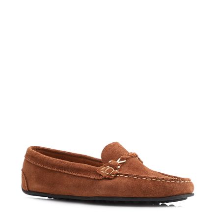 Mocassim - Couro Camurça Marrom Claro