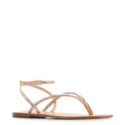 Rasteirinha - Alt Bege/Strass Colorido