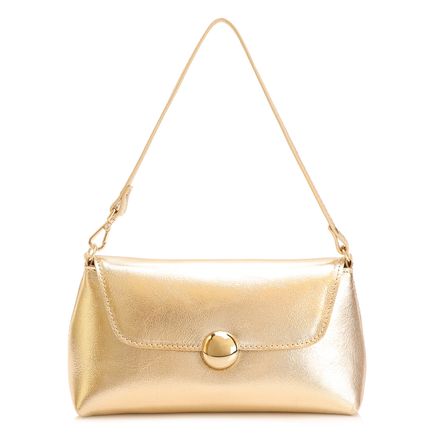 Bolsa De Mão - Couro Dourado