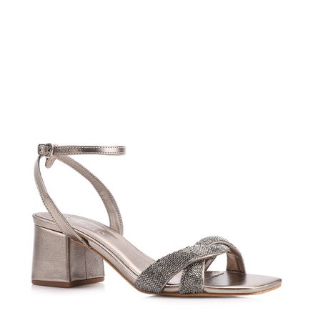 Sandália Strass - Alt Prata