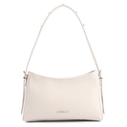 Bolsa De Ombro Rebites - Couro Off White