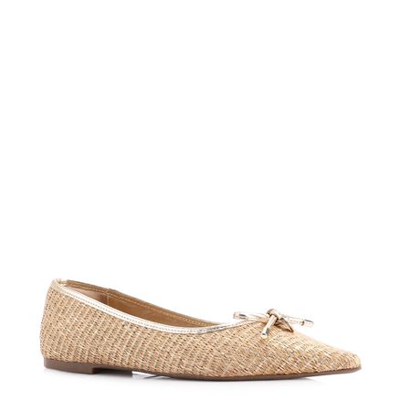 Sapatilha - Ráfia Natural/Alt Dourado