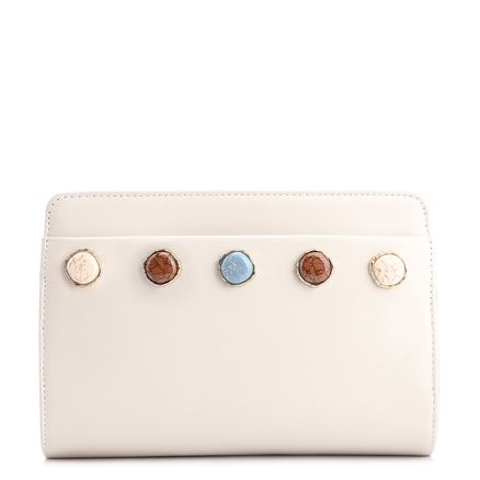 Bolsa Transversal Pedras - Couro Off White