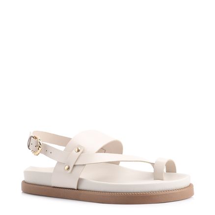 Papete Toe Ring - Couro Off White