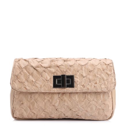 Bolsa De Ombro Pirarucu - Bege