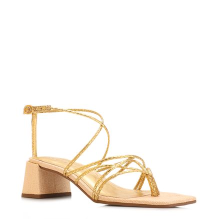 Sandália - Alt Dourado/Ráfia Natural