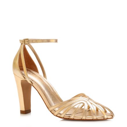 Scarpin - Couro Dourado