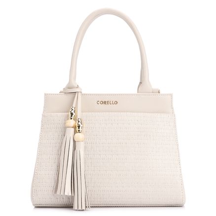 Bolsa De Mão Tramado - Off White