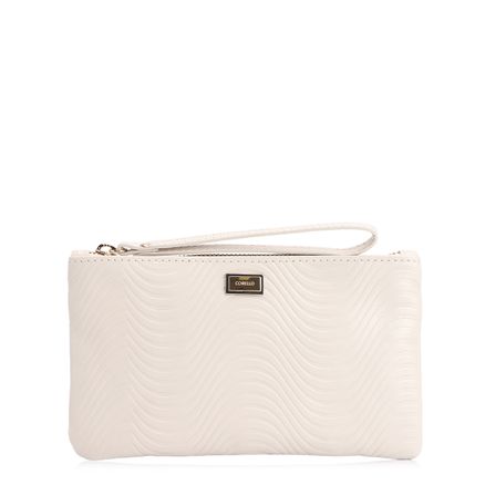 Bolsa Pequena Ondas - Couro Off White