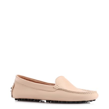Mocassim - Couro Bege