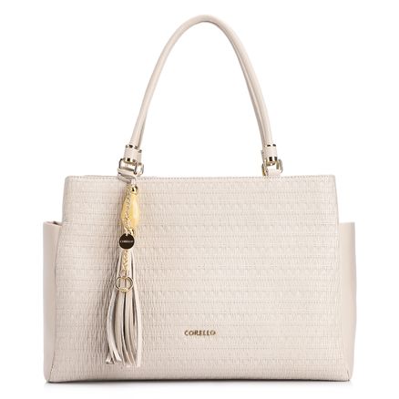 Bolsa Tote - Couro Off White