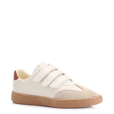 Tênis - Alt Off White/Couro Camurça Bege/Alt Marrom
