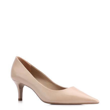 Scarpin - Couro Bege