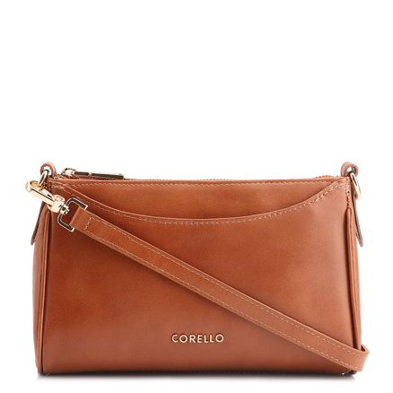 Bolsa Transversal - Couro Marrom Claro