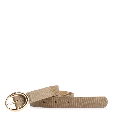 Cinto Fivela Oval - Couro Lezard Verde