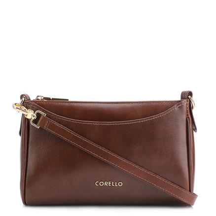 Bolsa Transversal - Couro Marrom Escuro