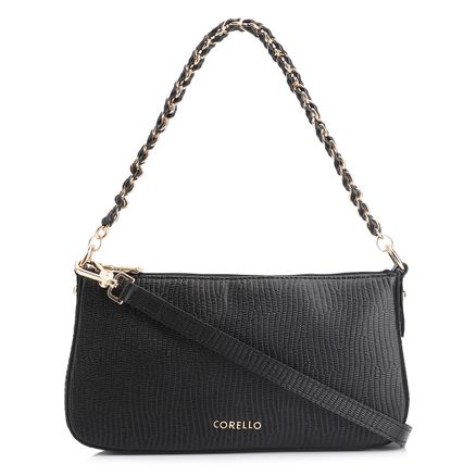 Bolsa Ombro - Couro New Lezard Preto