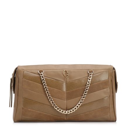 Bolsa Transversal - Couro Verde/Nobuck Verde/Lezard Verde