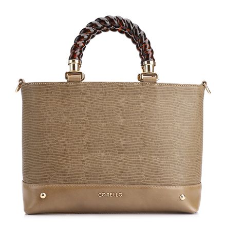 Bolsa Tote - Couro Lezard Verde/Couro Verde