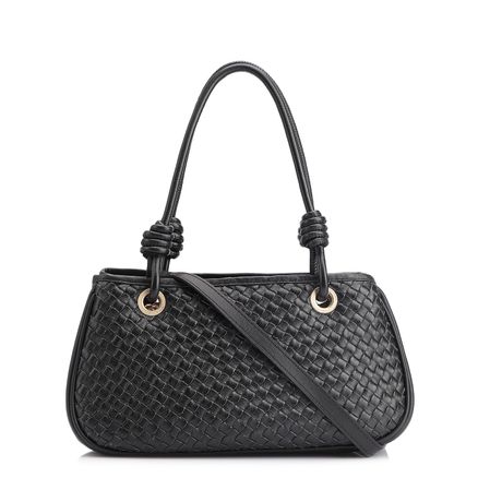 Bolsa Tote Tressê - Couro Preto