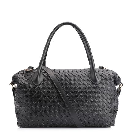 Bolsa Tote Tressê - Couro Preto