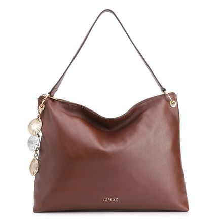 Bolsa Hobo Bag Charm - Couro Marrom
