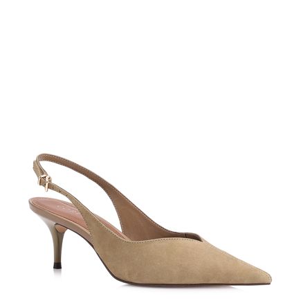 Scarpin - Couro Nobuck Verde