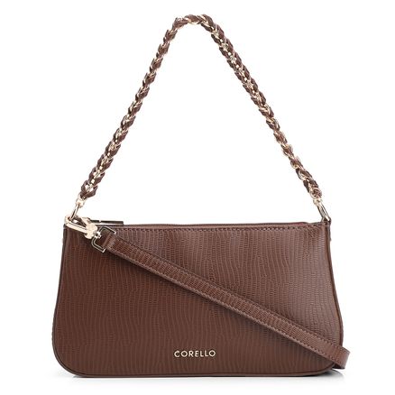 Bolsa Ombro - Couro New Lezard Chocolate