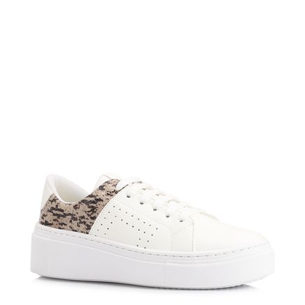 Tênis - Alt Branco/Alt Python Bege/Preto