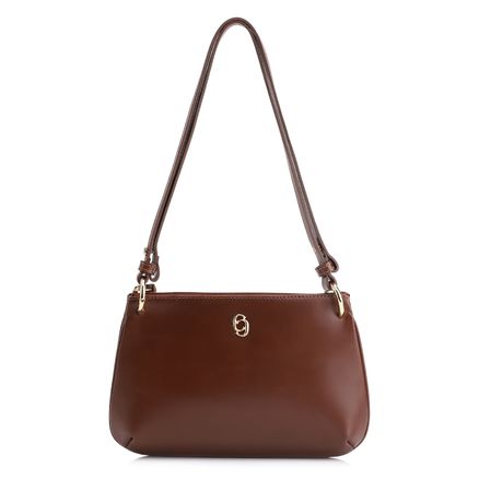 Bolsa De Ombro - Couro Marrom Escuro