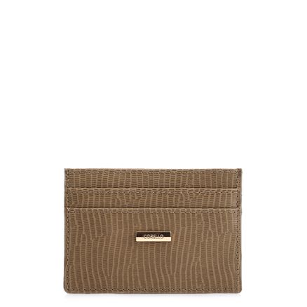 Porta Cartão - Couro New Lezard Verde