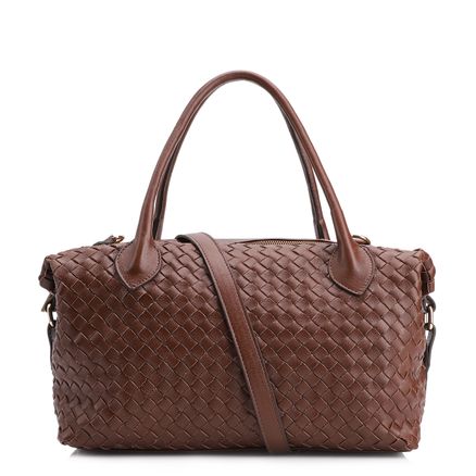 Bolsa Tote Tressê - Couro Marrom