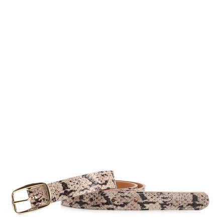 Cinto - Alt Python Bege/Preto