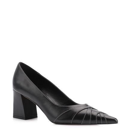 Scarpin - Couro Preto